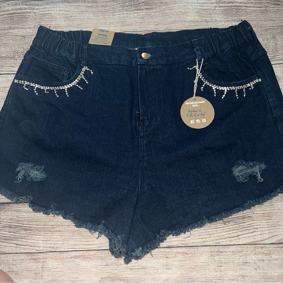 blue jean shorts - Picture 1 of 6